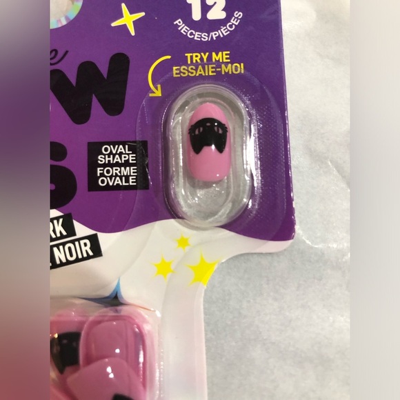 24piece glow in the dark spooky black cat skeleton finger press-on nails new - Picture 11 of 13